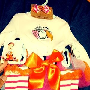 Adorable 4 Piece Tutu Skirt Set With Tights